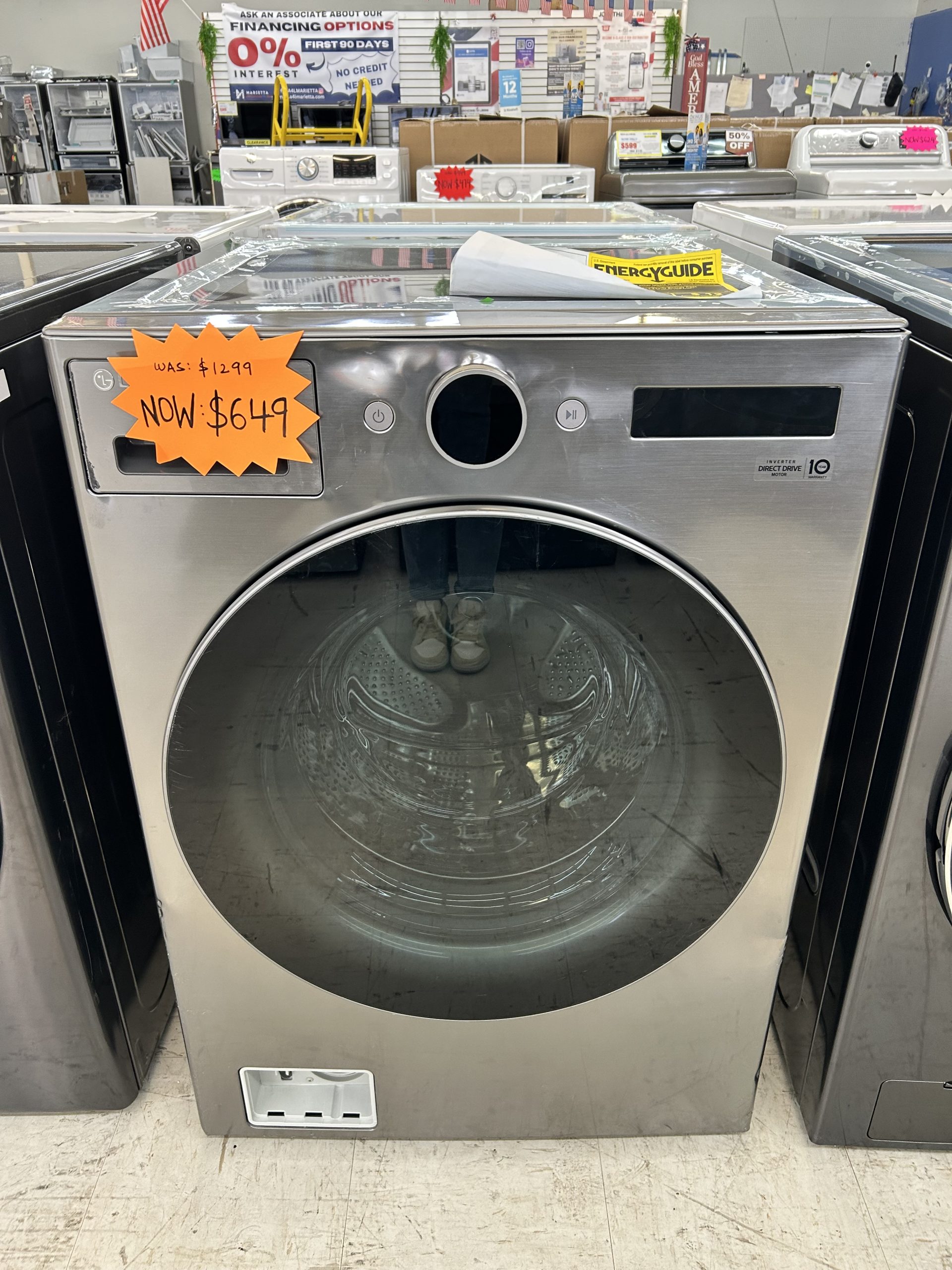 Cu Ft Ultra Large Front Load Washer With Aidd Turbowash Steam And Wifi Connectivity